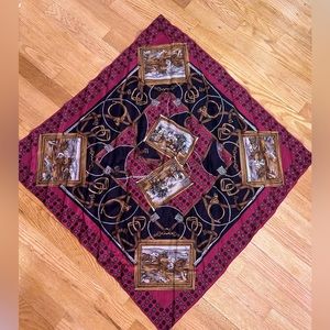 Vintage Silk Equestrian Scarf